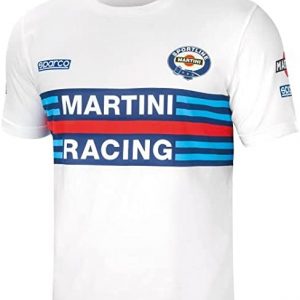 CAMISETA MANGA CORTA SPORT SPARCO MARTINI RACING EN COLOR BLANCO REF: 01274MRBI0XS