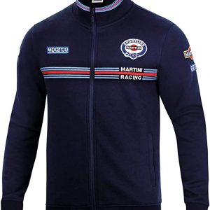SUDADERA CON CREMALLERA SPARCO COLECCION MARTINI RACING AZUL MARINO UNOSEX ADULTO