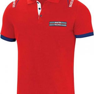 POLO MANGA CORTA SPORT SPARCO MARTINI RACING EN COLOR ROJO REF: 01276MRRS3L