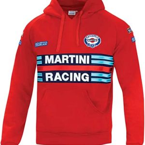 SUDADERA SPARCO SPORT CALLE REF  MARTINI RACING COLOR ROJO