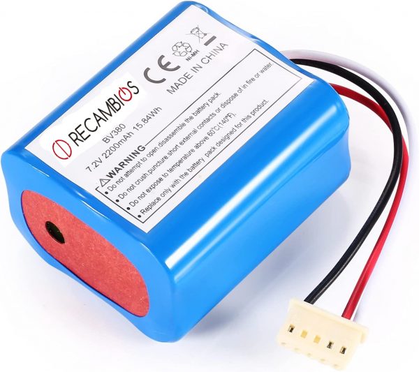 Batería compatible CD RECAMBIOS 7.2V 2200mAh NiMH para iRobot Braava 380 380T 390 390T Mint 5200 5200B 5200C 