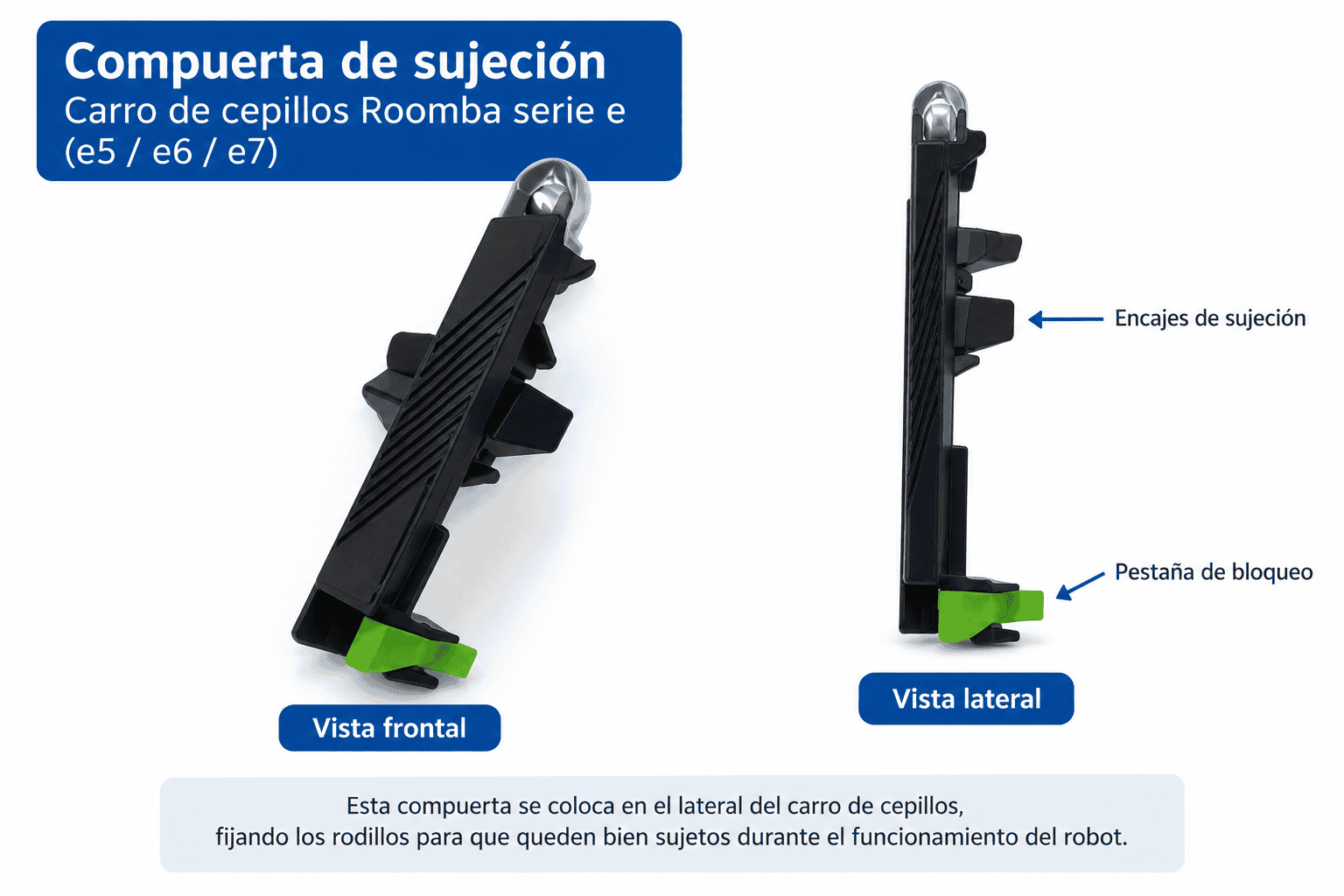 Compuerta para carro de cepillos (sujeción cepillos) serie E5 E6 E7 I7 I5 I6 I3 I1 J7