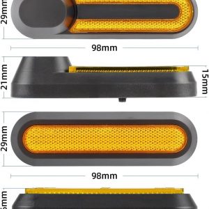 Reflectante marca Cd Recambios para Rueda delantera Xiaomi M365, Pro,1S, Essential, Pro2, Mi3 Scooter