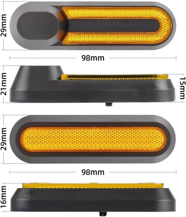  Reflectante marca Cd Recambios para Rueda delantera Xiaomi M365, Pro,1S, Essential, Pro2, Mi3 Scooter