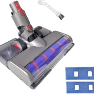 Cepillo compatible CD con Dyson V7 V8 V10 V11 V15 con cabezal de escoba eléctrico para barrer y fregar húmedo
