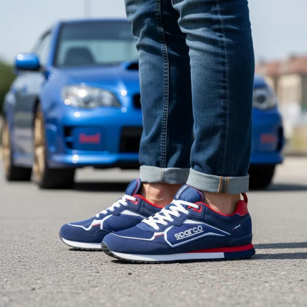 Zapatillas Sparco S-Road Azul/Rojo - Imagen 3