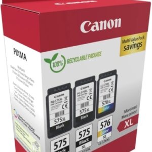 Canon PG-575XL / CL-576XL Multipack de 3 Cartuchos de Tinta Originales (5437C004)