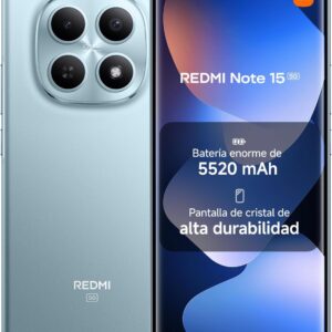 Xiaomi Redmi Note 15 5G – 8GB RAM – 256GB – Pantalla AMOLED 6.77" – Cámara 108MP – Batería 5520mAh – Azul