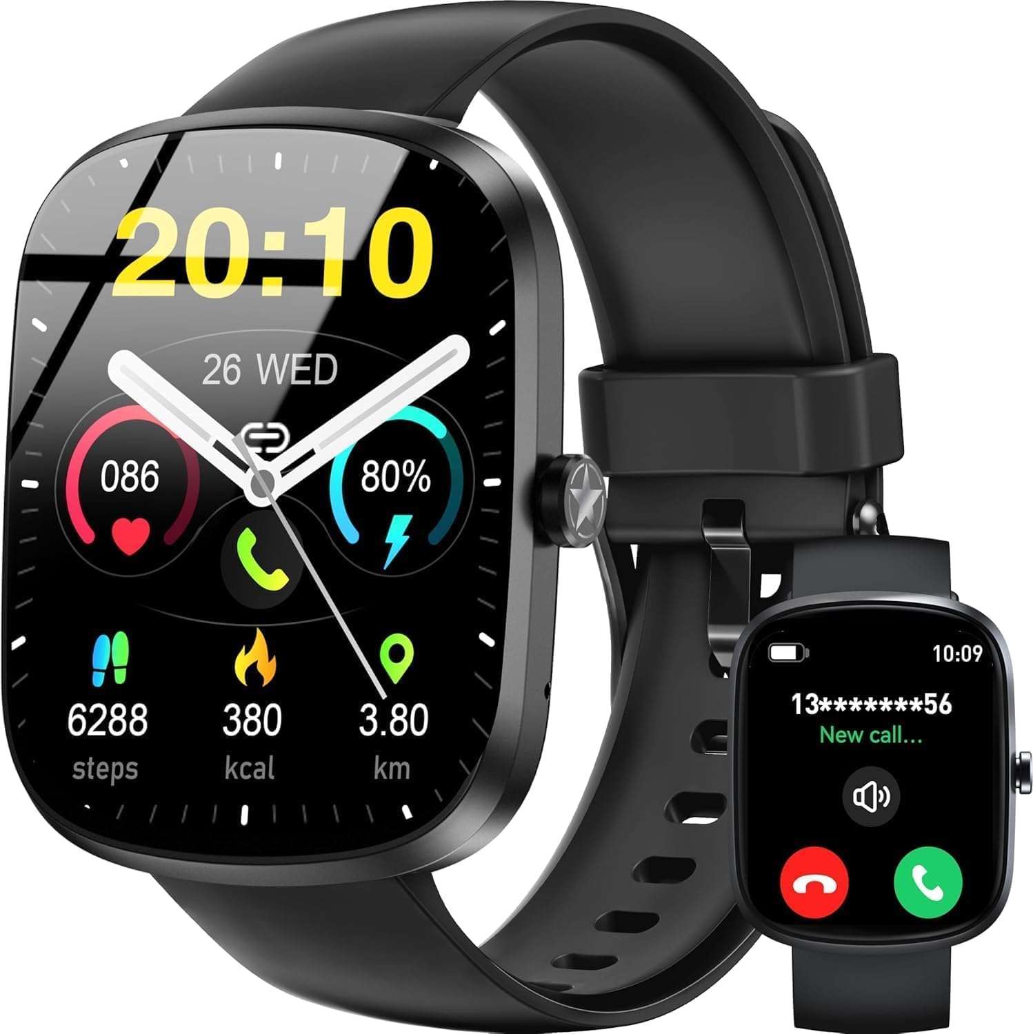 OUKITEL Smartwatch Hombre y Mujer 1,91” HD con Llamadas Bluetooth – 140+ Modos Deportivos – IP68