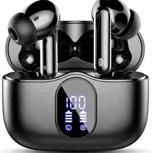 Auriculares Inalámbricos Bluetooth 5.3 con Micrófono HD, Sonido HiFi Estéreo, Pantalla LED y 36H de Autonomía IP7