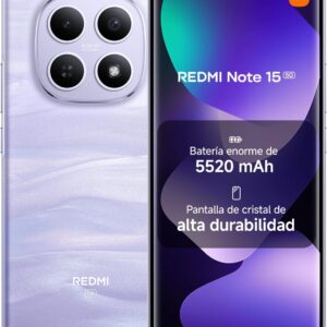 Xiaomi Redmi Note 15 5G – 8GB RAM – 256GB – Pantalla AMOLED 6.77" – Cámara 108MP – Batería 5520mAh – Lila