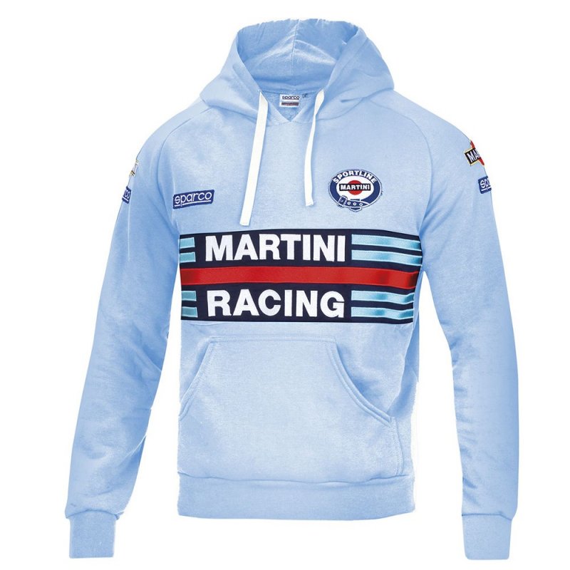 SUDADERA SPARCO MARTINI-R AZUL CELESTE