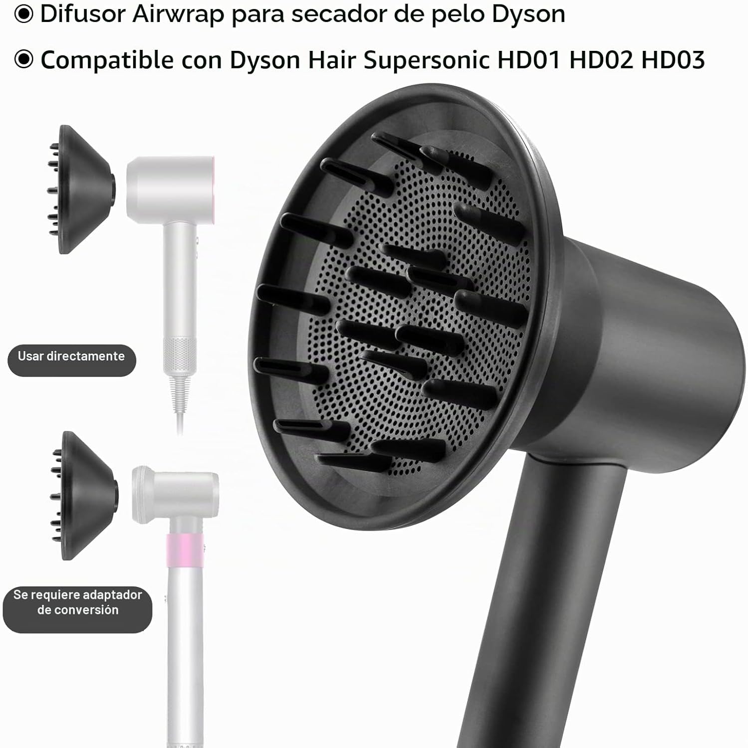 Accesorio Difusor Compatible para Secador Dyson Supersonic - Imagen 2