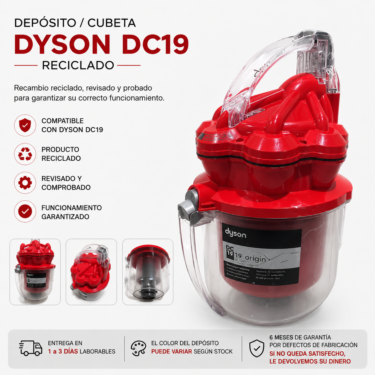 Depósito / Cubeta Dyson DC19 Reciclado